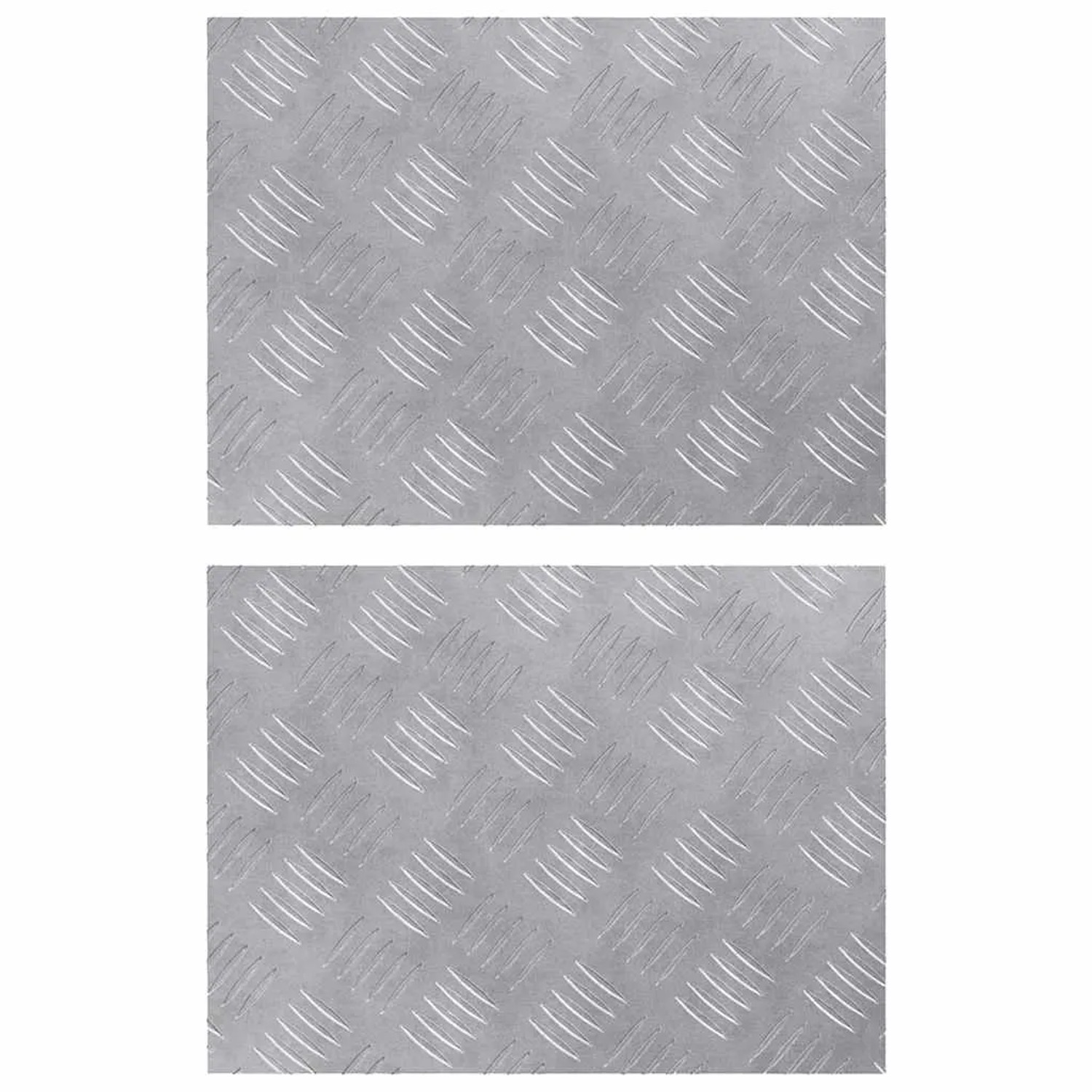vidaXL Rautenscheiben 2 Stk Silber 40 x 30 cm Aluminium 4104287