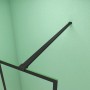 Duschparadies Stabilisierungsstange 140cm Stabilisator Für 6-8mm Glas Walk-in Dusche Glas Seitenwand Schwarz
