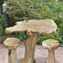 DELUKE Bartisch-Set JOEL aus Teak Natur, bestehend aus Stehtisch und zwei Hockern.