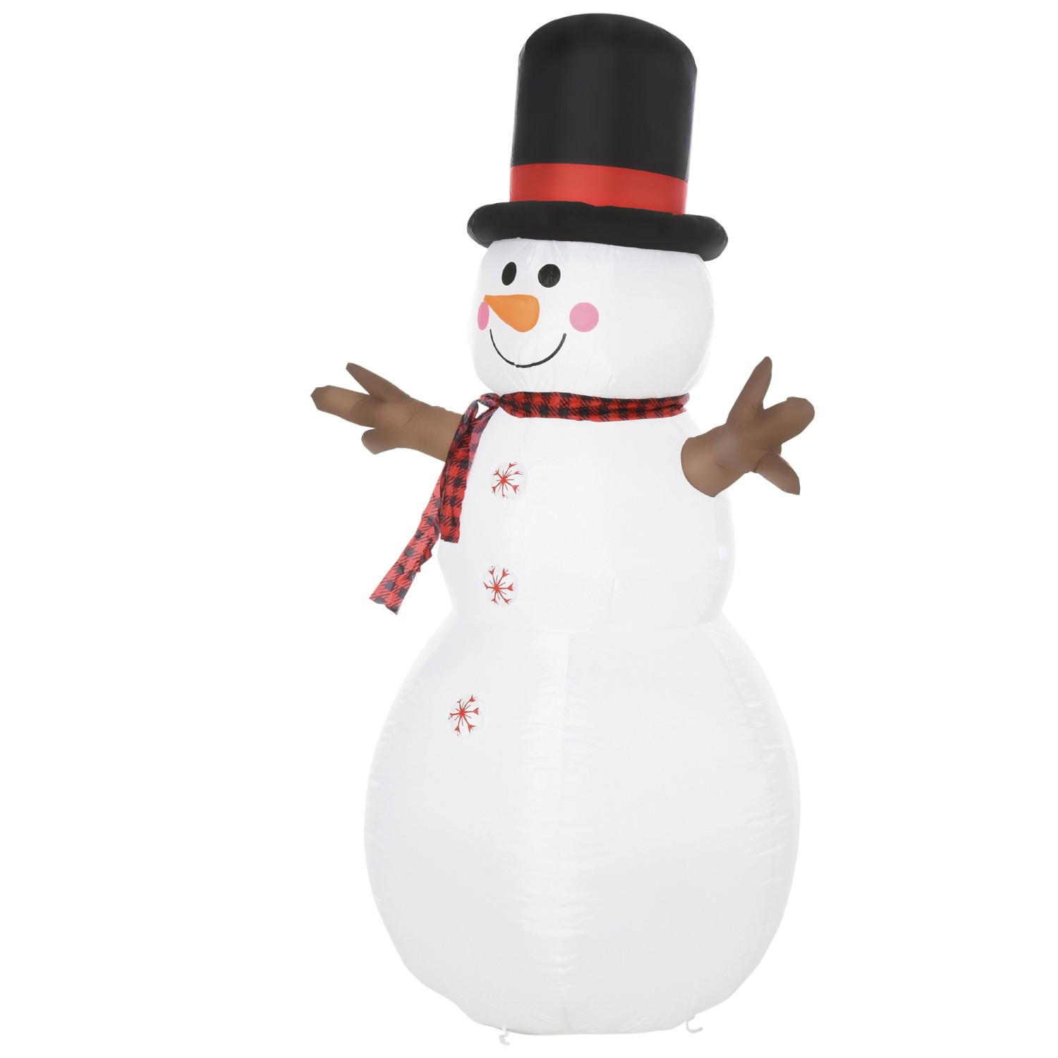 HOMCOM Aufblasbarer Schneemann 1,82m Wetterfest LEDs