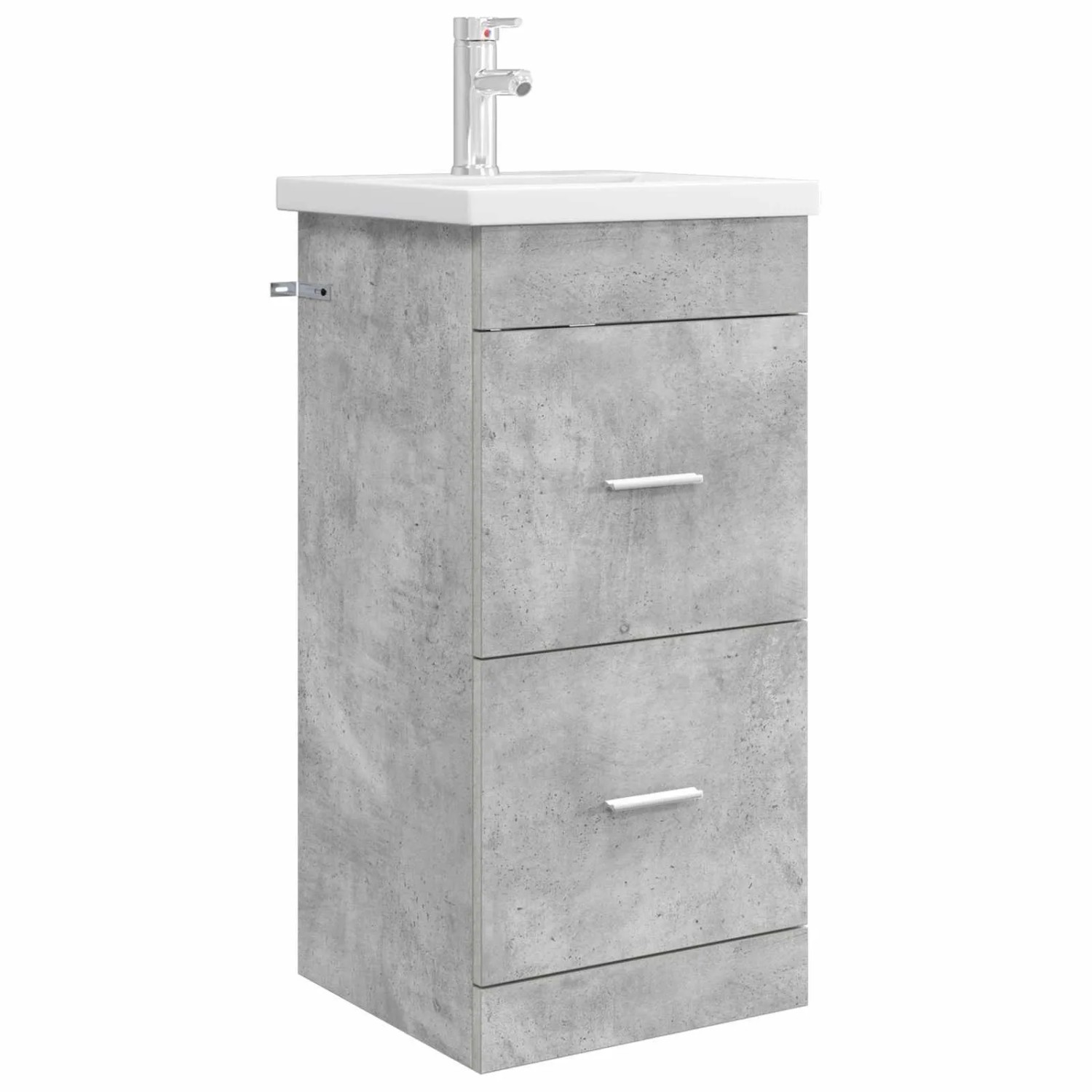 vidaXL Badezimmerschrank mit Waschbecken Betongrau 42 x 40 x 84,5 cm 890699
