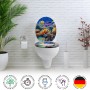 Sanfino WC-Sitz Nemo mit Absenkautomatik, Holz, Korallenriff-Motiv mit Fischen.