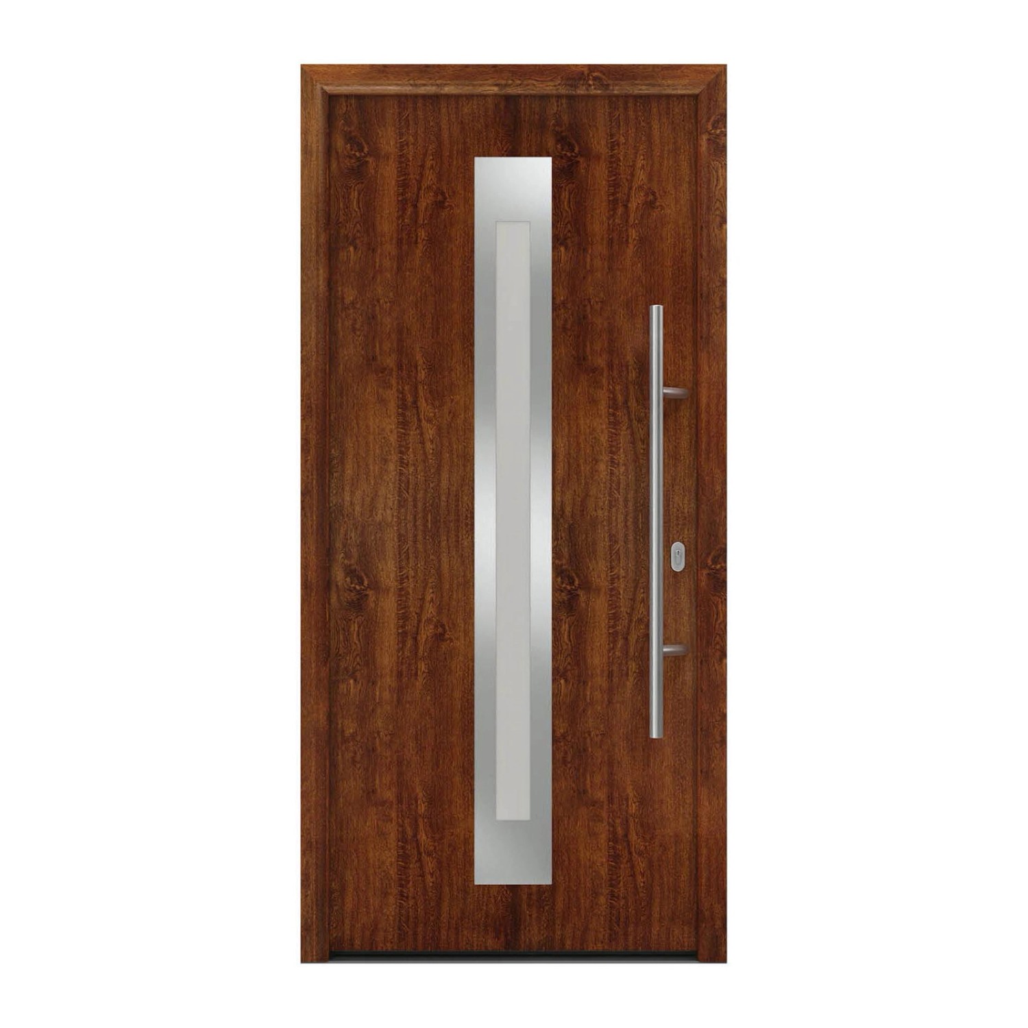 EcoStar Haustür Isopro IP 770S Dark Oak 110 cm x 210 cm DIN R günstig online kaufen