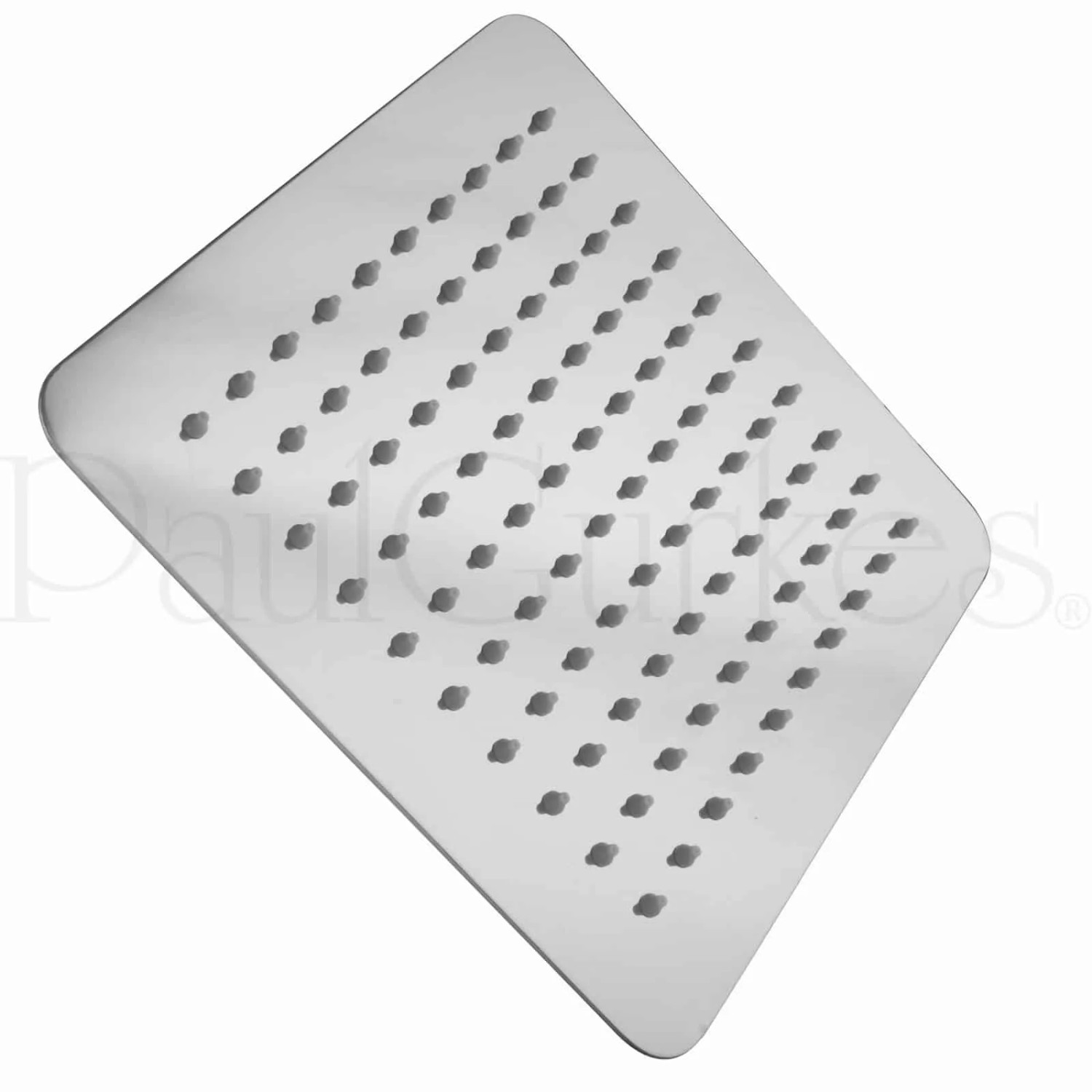 Quadratische PaulGurkes Regendusche 20cm aus Edelstahl, Teil des Duschsystem Komplett Sets.