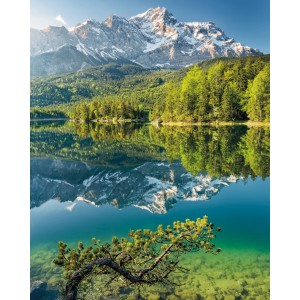 Komar Vlies Fototapete Beautiful Germany mit Bergsee-Motiv, 200x250 cm.