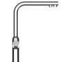 Verchromte VIZIO 3-Wege Küchenarmatur mit schwenkbarem Auslauf für Kalt-, Warm- und Filterwasser.