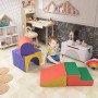 HOMCOM Bausteinset aus Kunstleder und Schaumstoff in Rot, für Spieltürme und Spielanlagen.