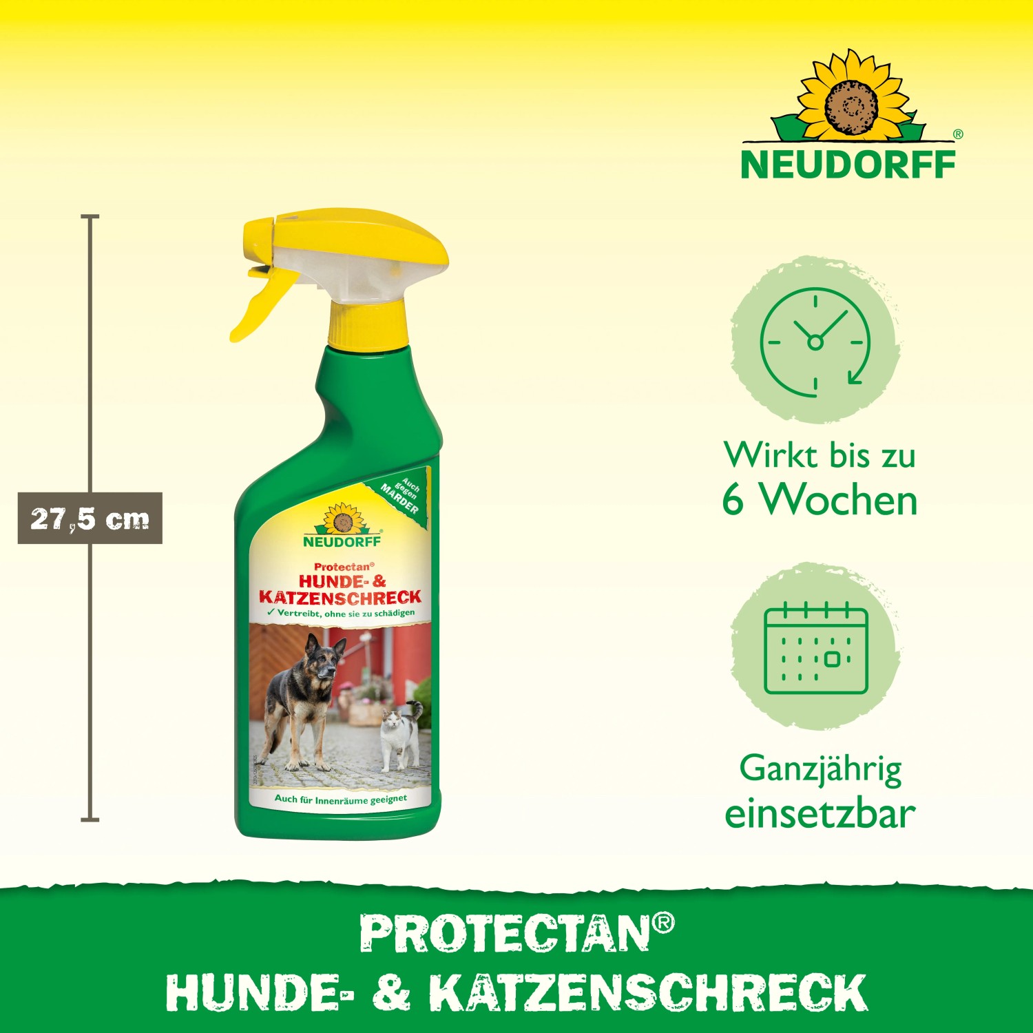 Neudorff Hunde- und Katzen-Schreck AF 500ml Sprühflasche zur Tierabwehr.