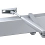 Silberner BASI Türschließer TS 200 mit Standardgestänge für DIN L/R Türen.