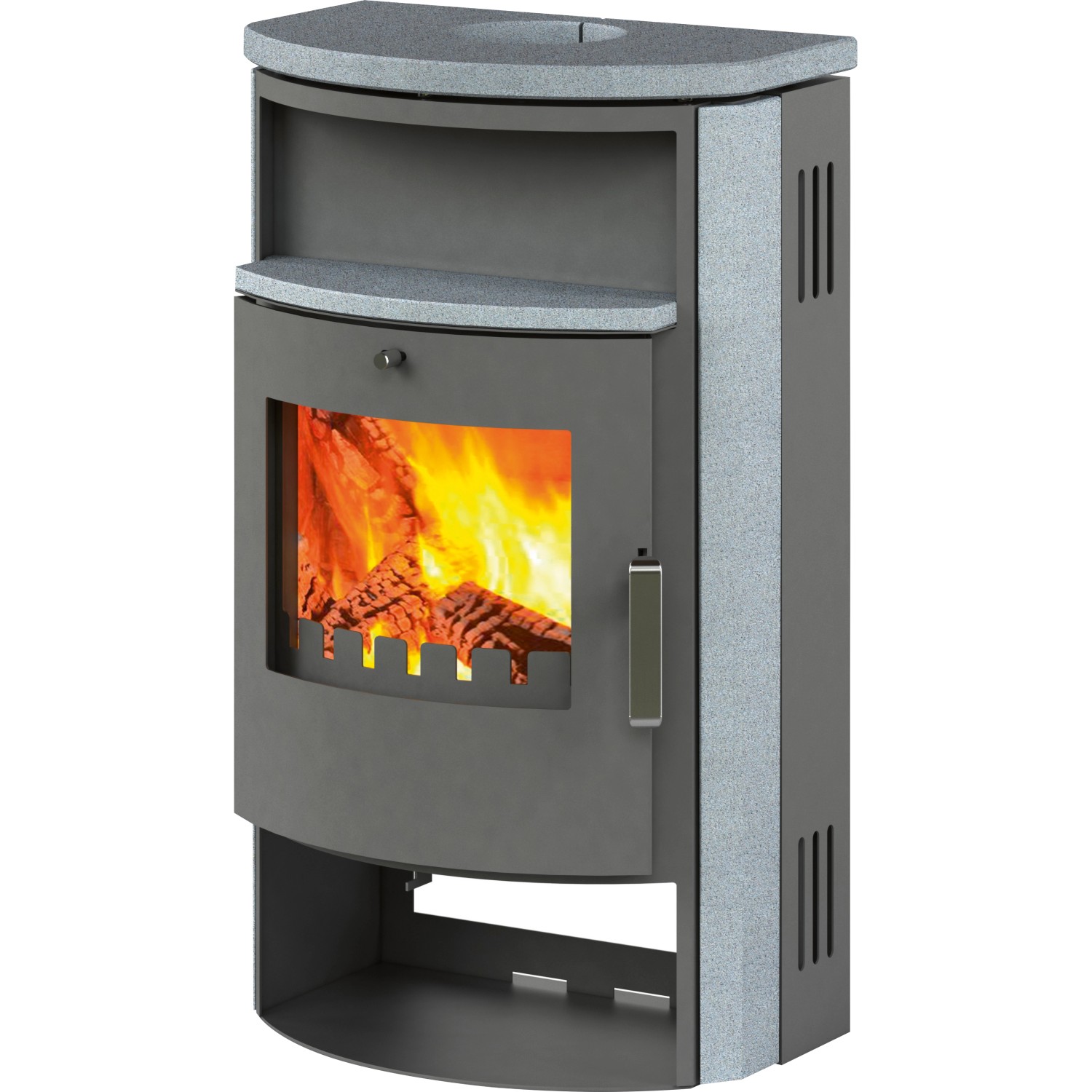 Kaminofen Pamir 2.0 GTS (UNI-1663-GTS13 2.0) Naturstein Schwarz 6,7 kW günstig online kaufen