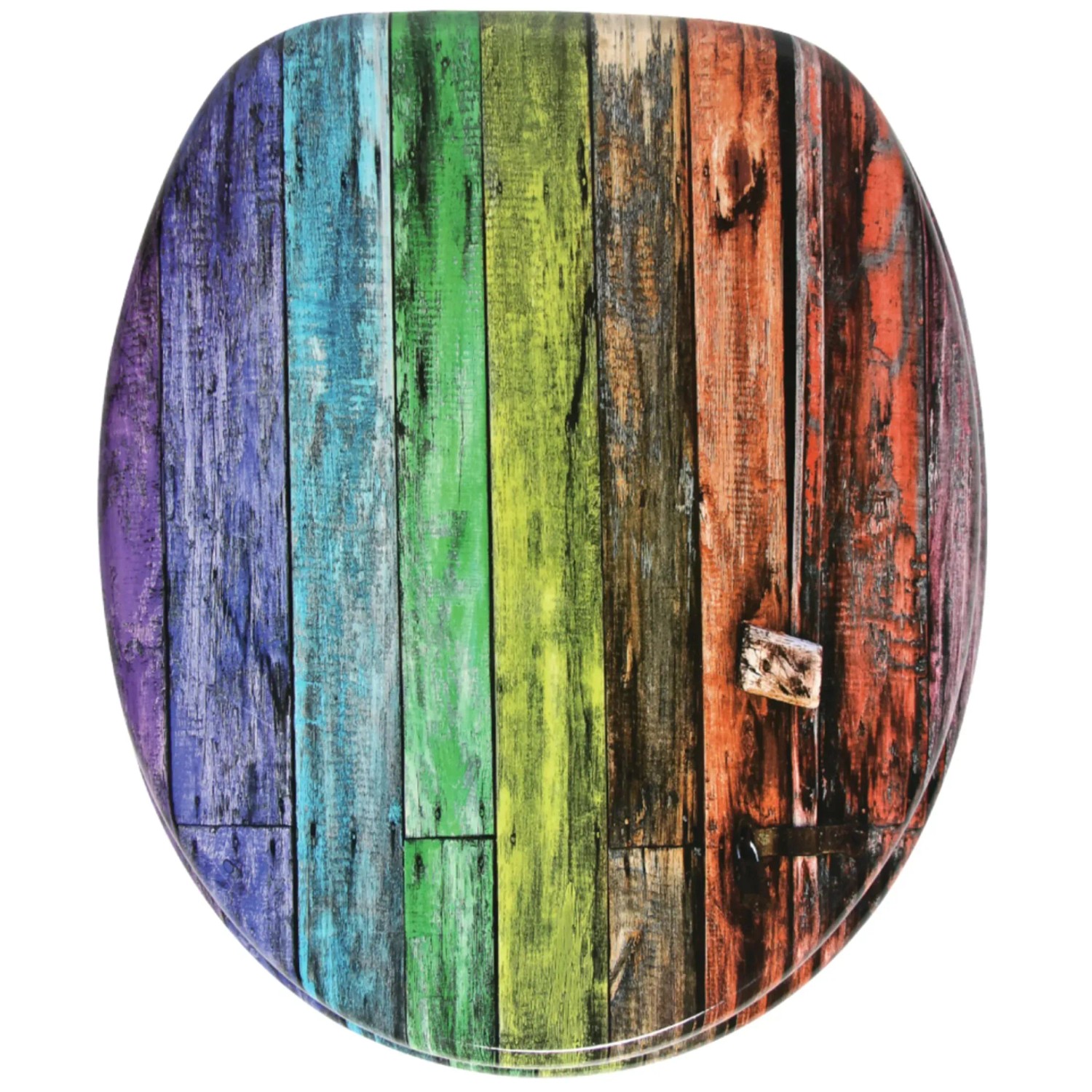 Sanilo WC Sitz mit Absenkautomatik Rainbow, Hochwertiger und Stabiler Toilettendeckel aus Holz