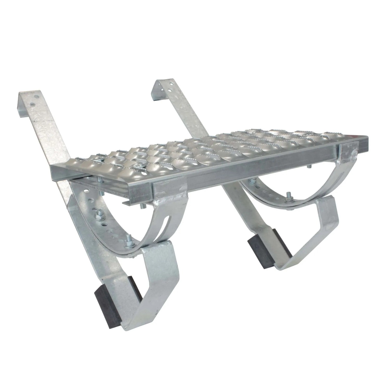 Daprona Laufrost Set für Flache Dachziegel 120cm Stahl Verzinkt Silber