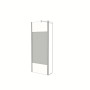 Duschparadies Walk-In Dusche 100x200cm, 8mm satiniertes Glas mit Streifen, verchromter Rahmen.