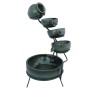 Monstershop Solar Kaskadenbrunnen Grun mit Akku, Gartenbrunnen mit mehreren Ebenen.