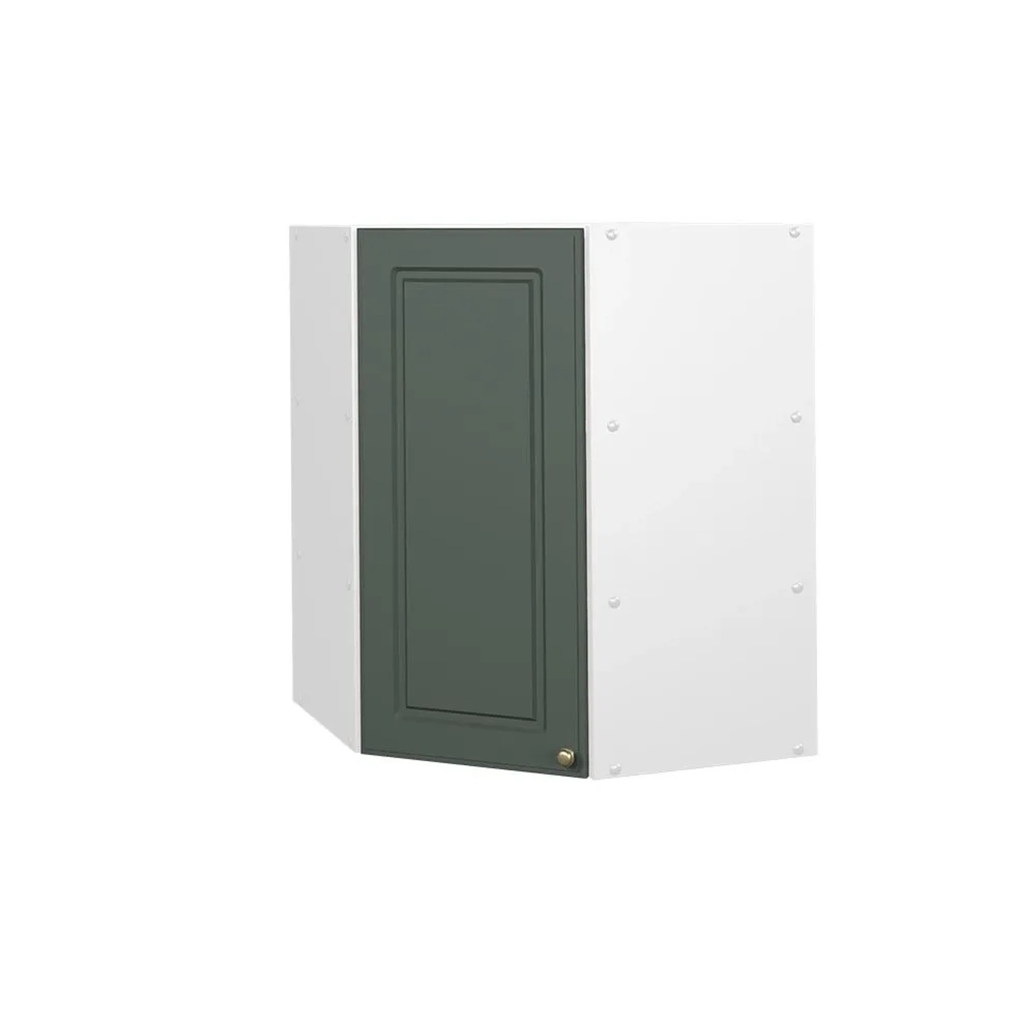 Vicco Eckhängeschrank Fame-Line Küchen-Eckschrank Grün-Gold Landhaus Weiß 57 cm