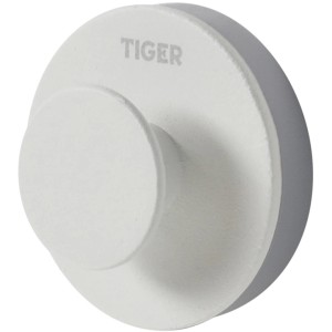 Weißer Tiger Haken Urban Klein für Bad & Küche, zur Wandmontage mit Klebefolie.