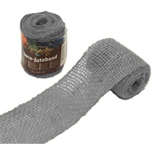 Videx Garden Deko-Juteband, 6cm x 300cm, Farbe Stein, zum Schutz von Pflanzenstämmen.