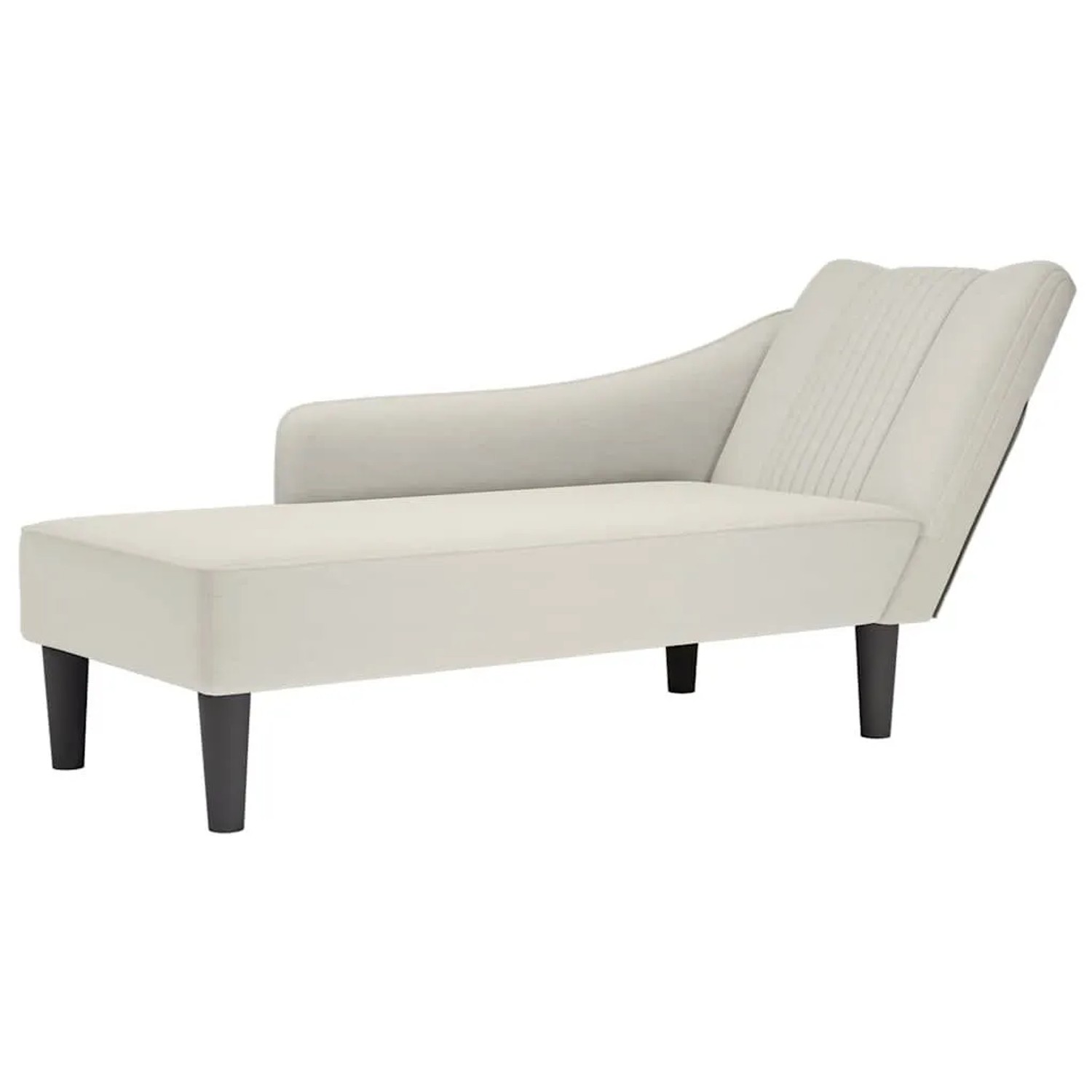 vidaXL Chaiselongue mit Rechter Armlehne Creme Samt 4009799
