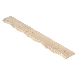Profilblende Softline, 2500 mm, aus naturbelassener Fichte für Zierprofile.