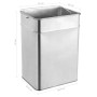 DELUKE Inneneimer, silber, rechteckig, aus Metall, mit sichtbaren Maßen. Für Standaschenbecher Mülleimer.