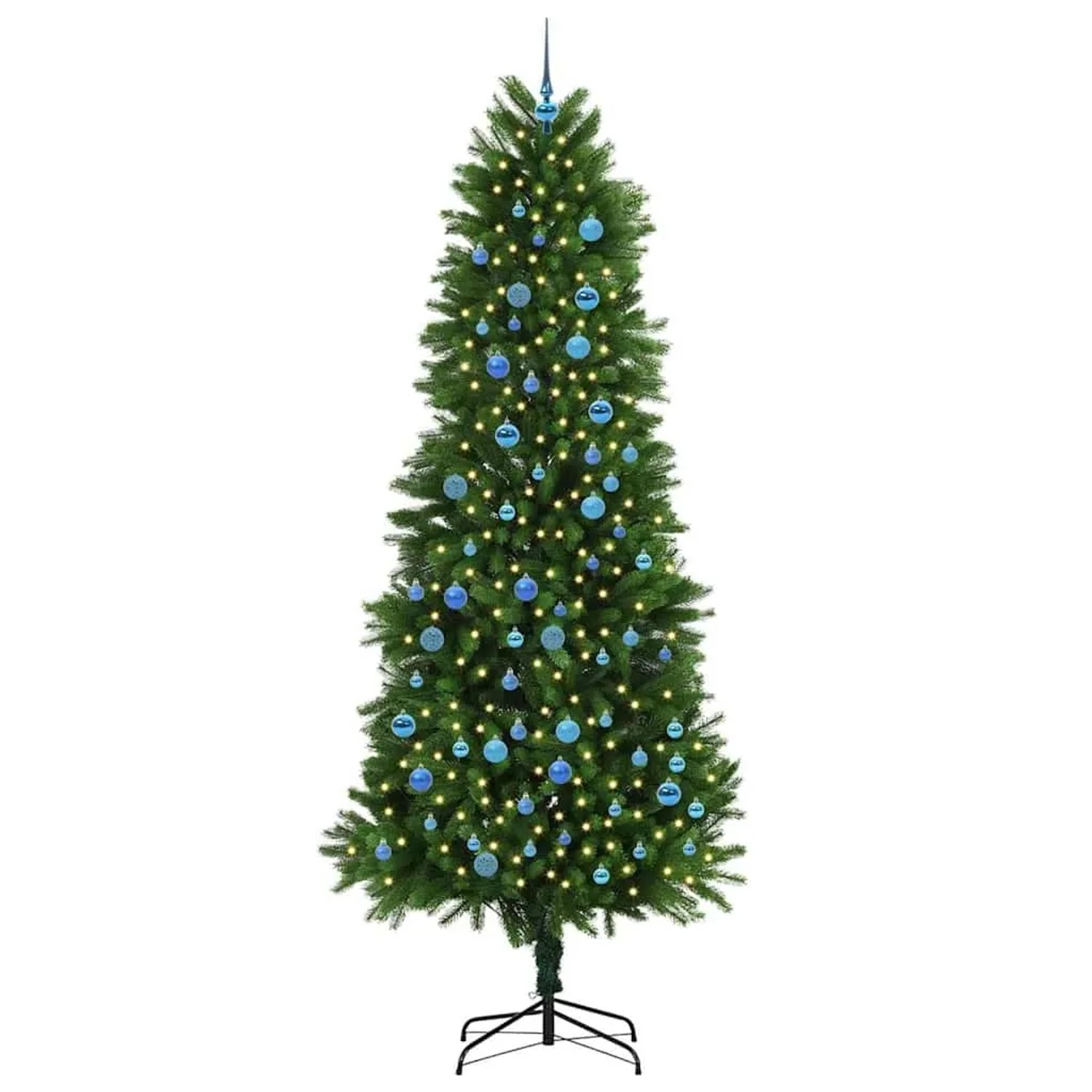 vidaXL Weihnachtsbaum mit 300 LEDs mit Ständer Grün 240 cm PE 3396356