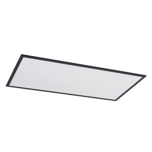 Lindby LED Panel Nelios 9956141 Modern in Schwarz aus Aluminium 1-flammig Wohnzimmerleuchte