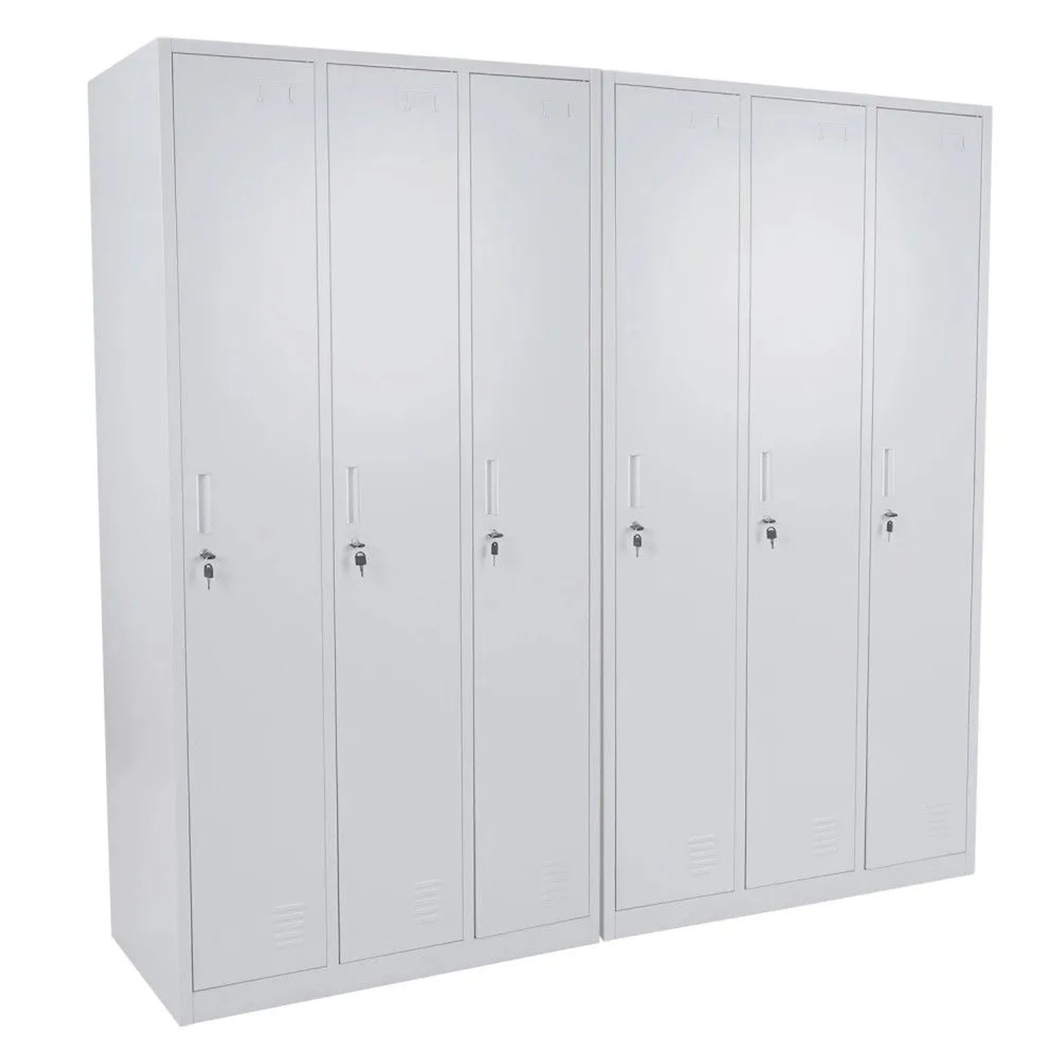 MCW Schließfach Boston T829 Grau 6 Fächer