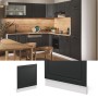 Vicco Frontblende für Geschirrspüler, R-Line, Anthrazit/Weiß, Landhausstil, 60 cm mit AP Marmor