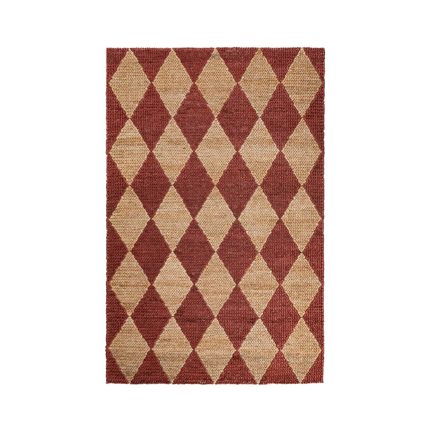 Flair Rugs Kurzflorteppich Effie Jute 160 cm x 230 cm Terracotta