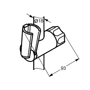 Kludi Schieber für Brausestange Logo 18 mm, Zubehör für sicheren Halt der Brause.