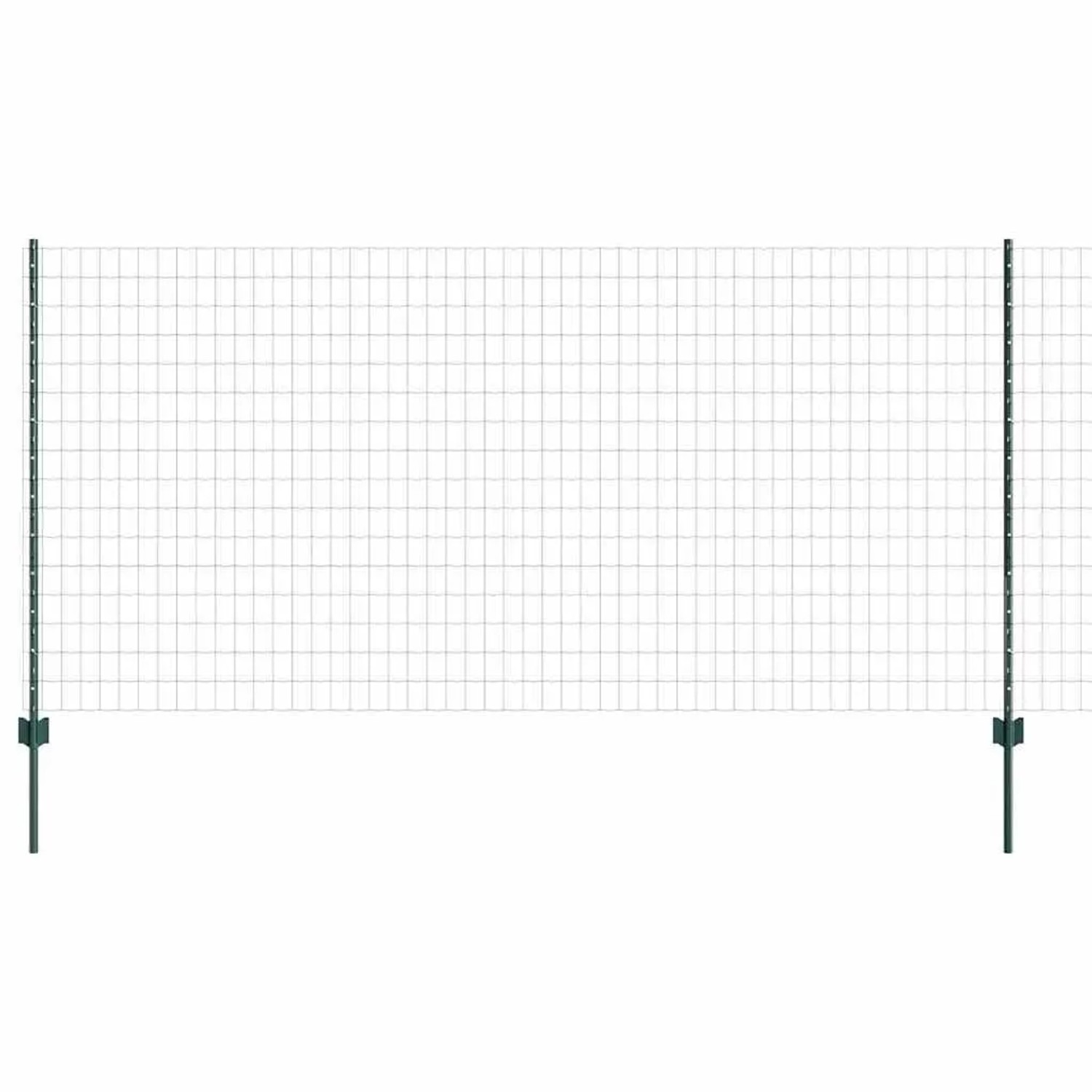 vidaXL Zaun mit Pfosten Grün 1,2 x 25 m Stahl und PVC 3336013 günstig online kaufen