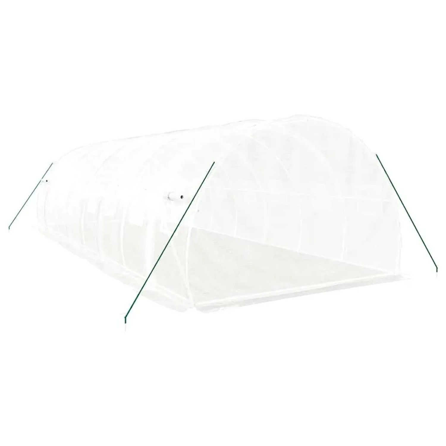 vidaXL Gewächshaus mit Stahlrahmen Weiß 24 m² 8x3x2 m 3188052_6