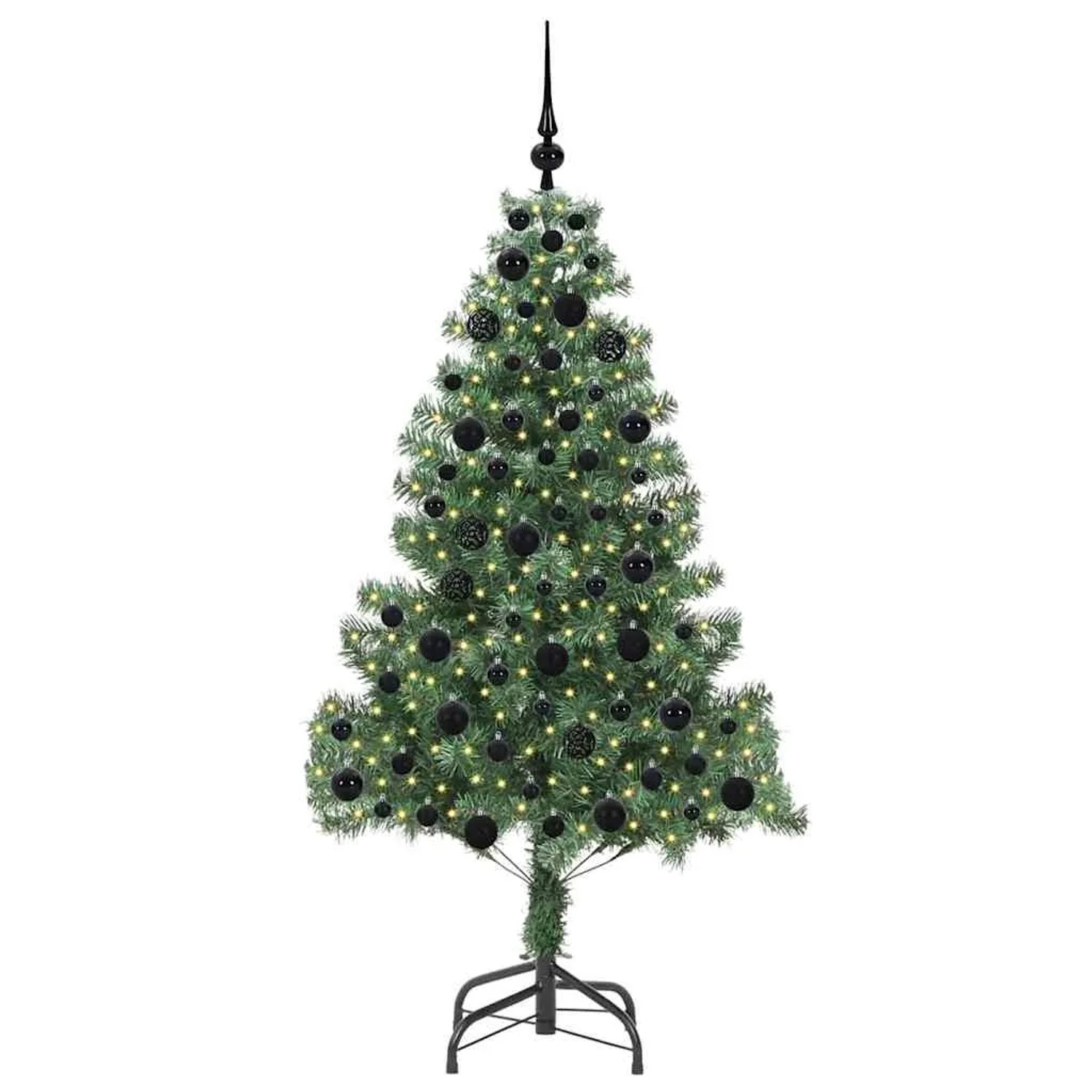 vidaXL Weihnachtsbaum mit 300 LEDs mit Ständer Grün 180 cm PVC 3396381