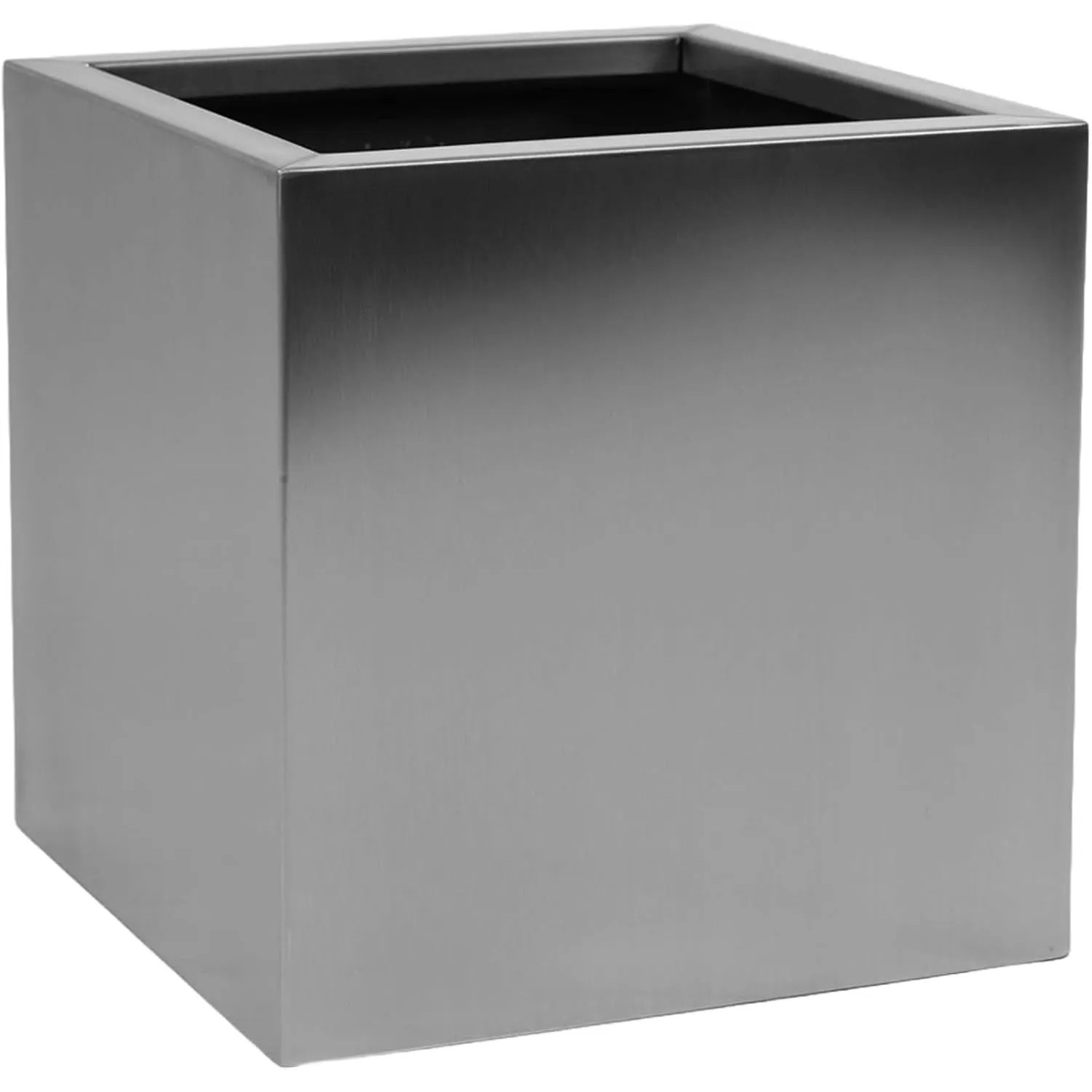 Vivanno Blumentopf Block 30 cm x 30 cm x 30 cm Edelstahl Gebürstet