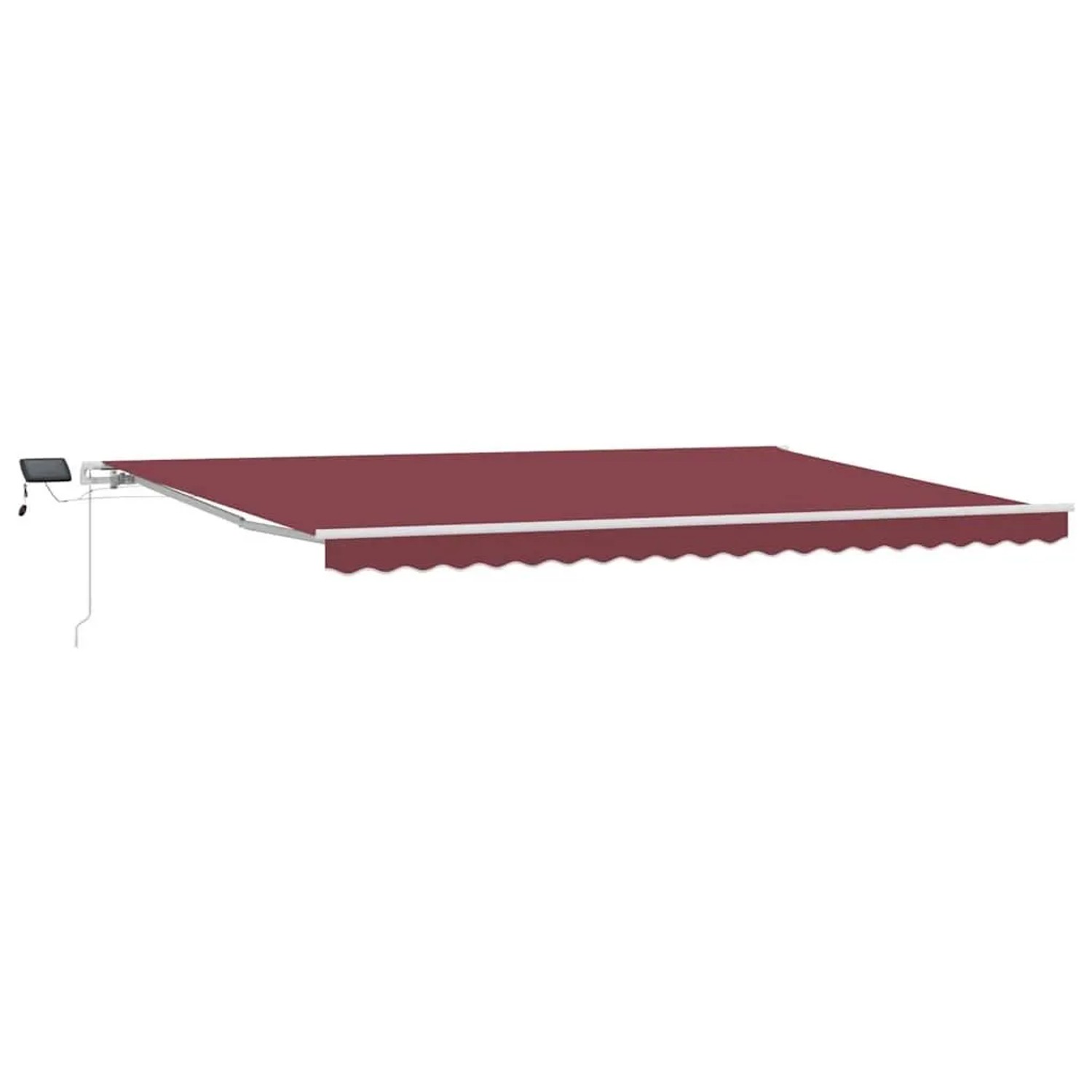 vidaXL Markise Manuell mit LED Weinrot 500x300 cm 3214978