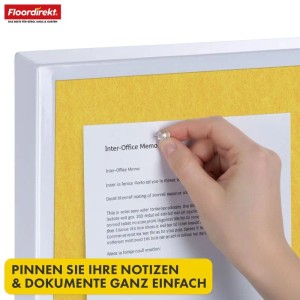 Floordirekt Mobile Moderationstafel GIANT Beidseitige Filztafel auf Rollen 80 x 120 cm Gelb