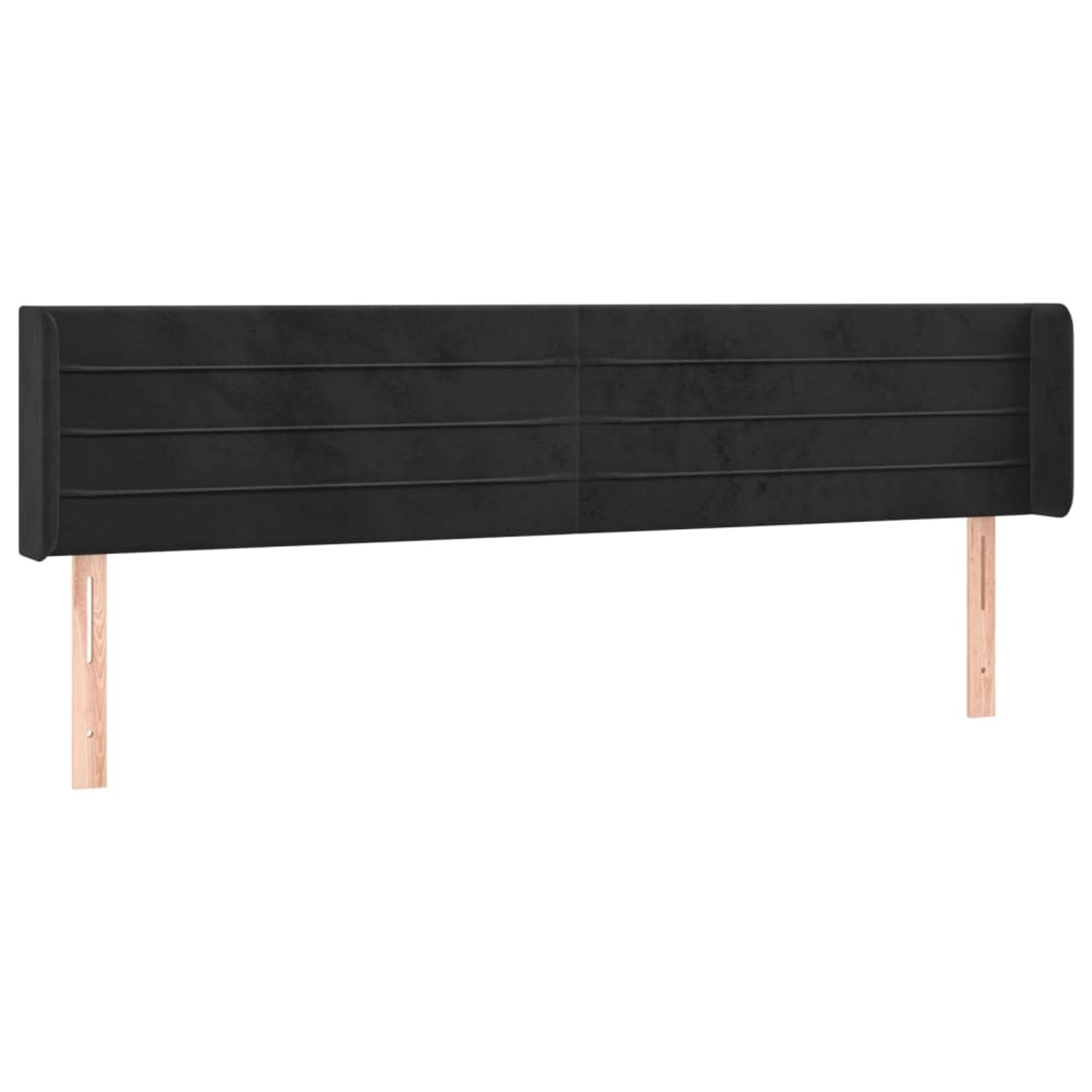 Thumbnail - vidaXL LED Kopfteil Schwarz 183x16x78/88 cm Samt 3123438