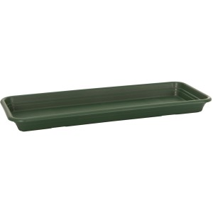 Dunkelgrüner Florus Untersetzer Universal, 40 cm, für Pflanzkästen im Außenbereich.