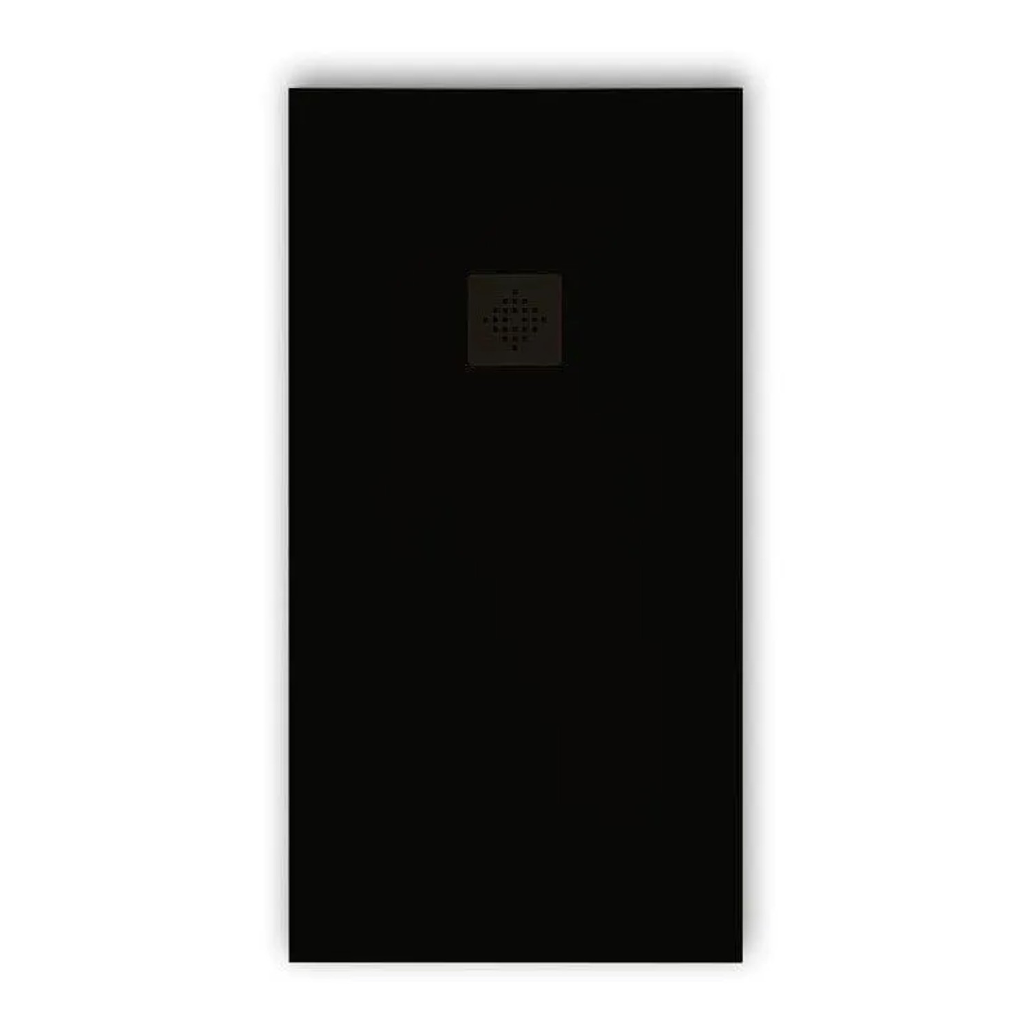 Mirlo Mineralguss Duschwanne Extra Flach Pure  Schwarz 80x150cm