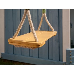 Winnetoo Schaukelsitz aus Holz mit Seilen, Zubehör für Gartenspielgeräte.