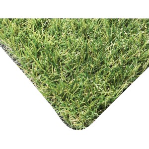 Detailaufnahme Kunstrasen-Teppich, 2x3 m, grün. Wetterfest, wasserdurchlässig, ideal für Balkon und Terrasse.