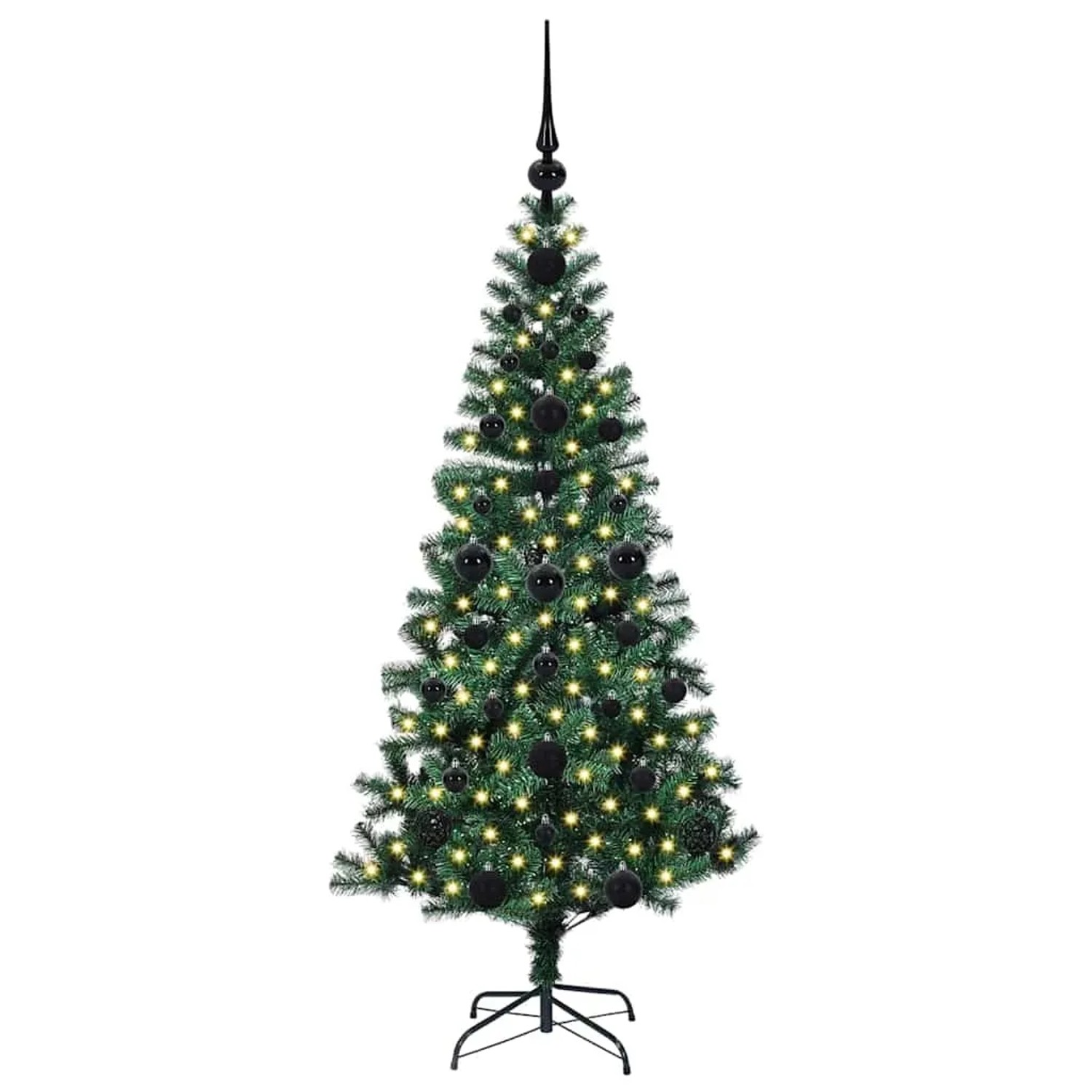 vidaXL Künstlicher Vorbeleuchteter Weihnachtsbaum Grün 120 cm 3396737