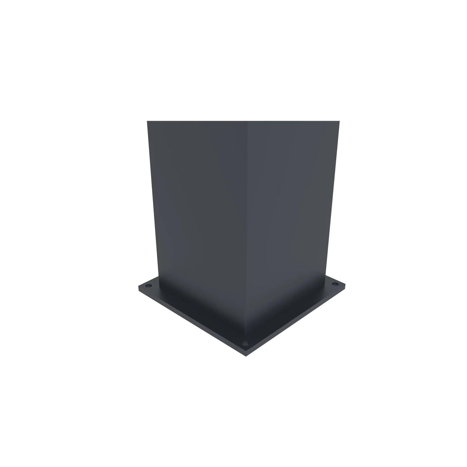 Pfosten (20x20cm) für Casanoov Schiebetor Giona, graues Aluminium.