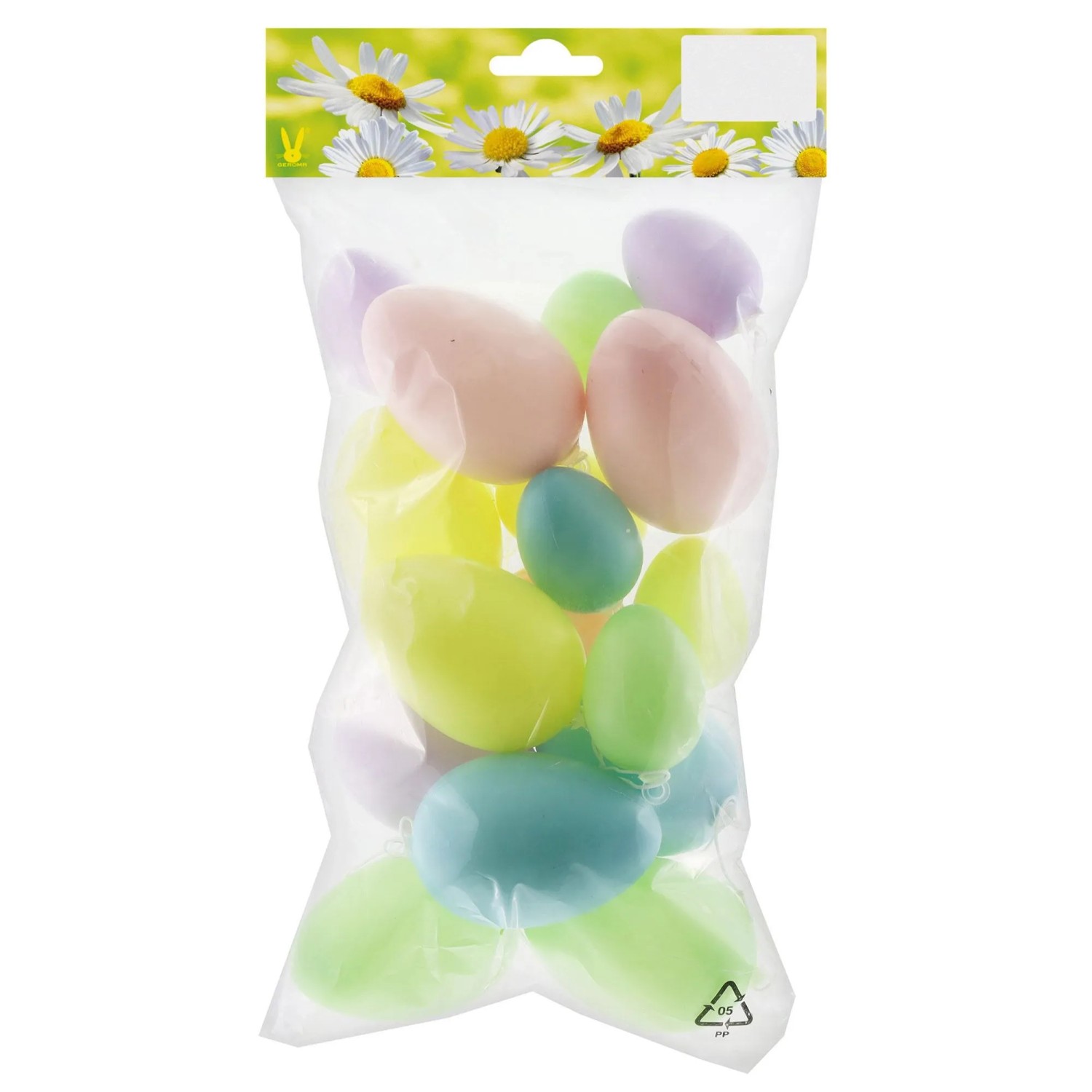 Osterdeko Eier aus Kunststoff 4 cm - 6 cm Mehrfarbig 17 Stück