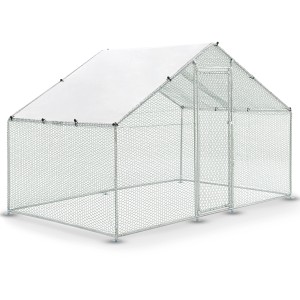 Juskys Freilaufgehege HLS25T 3x2x2m mit Plane, Drahtgeflecht und Tür. Ideal für Kleintiere und Pflanzen.