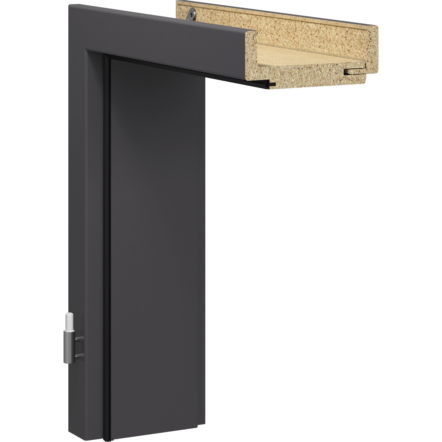 Zarge CPL (GL416) Titangrau 86 cm x 198,5 cm x 10 cm Anschlag L