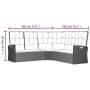 vidaXL 3-tlg. Gartenlounge-Set grau, Poly Rattan, mit Maßen. Ideal für Terrasse & Garten.
