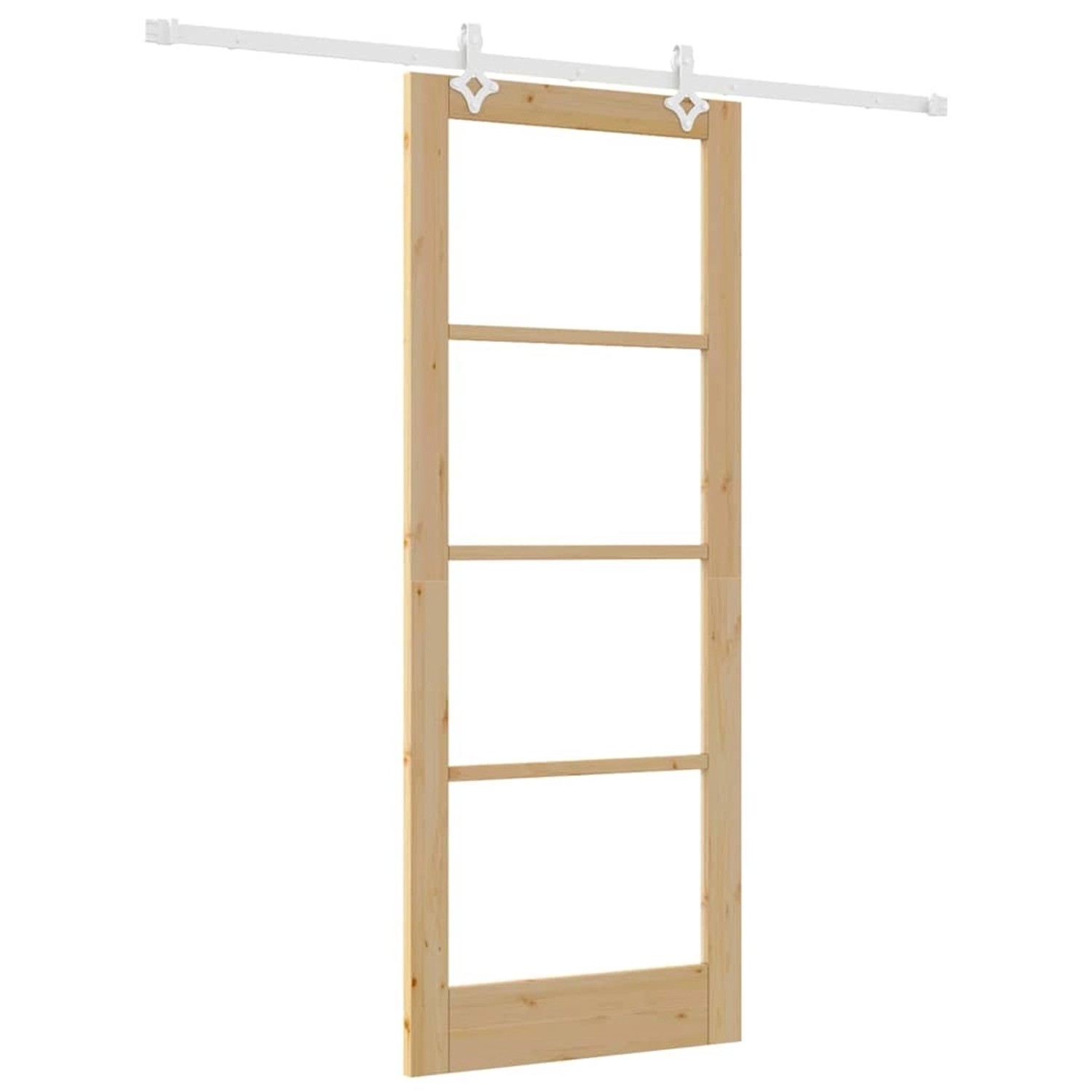 vidaXL Schiebetür Braun 83 x 211 cm Holz und Metall 3332251 günstig online kaufen