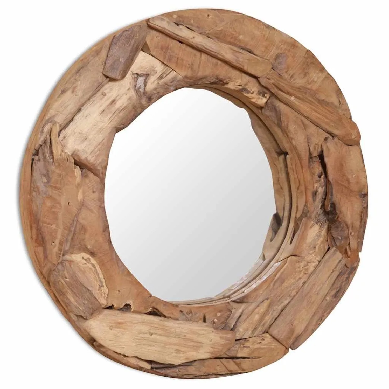 vidaXL Dekorativer Spiegel Teak 60 cm Rund 244560