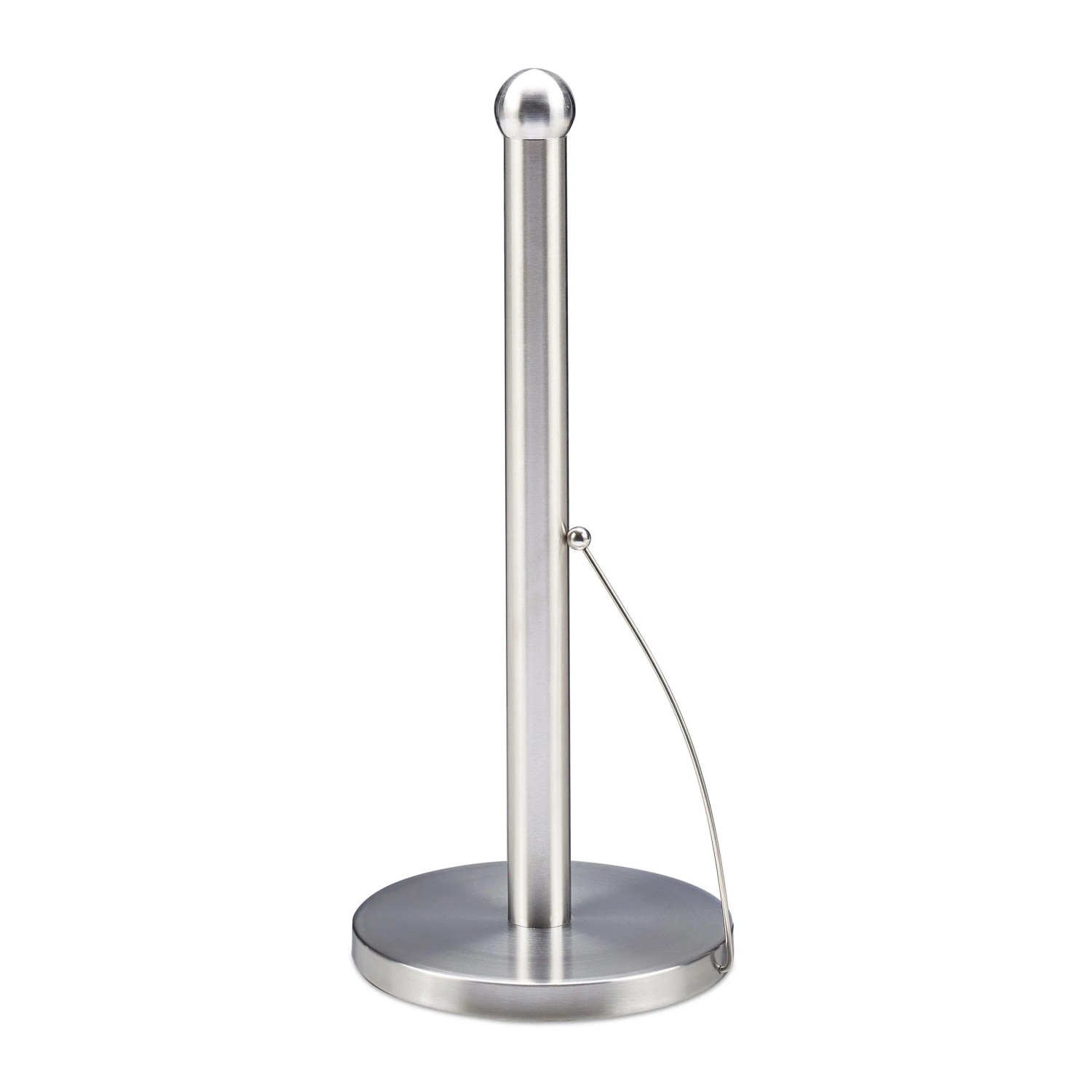 Relaxdays Küchenrollenhalter Edelstahl Silber Stehend 35 cm x 15 cm 540 g